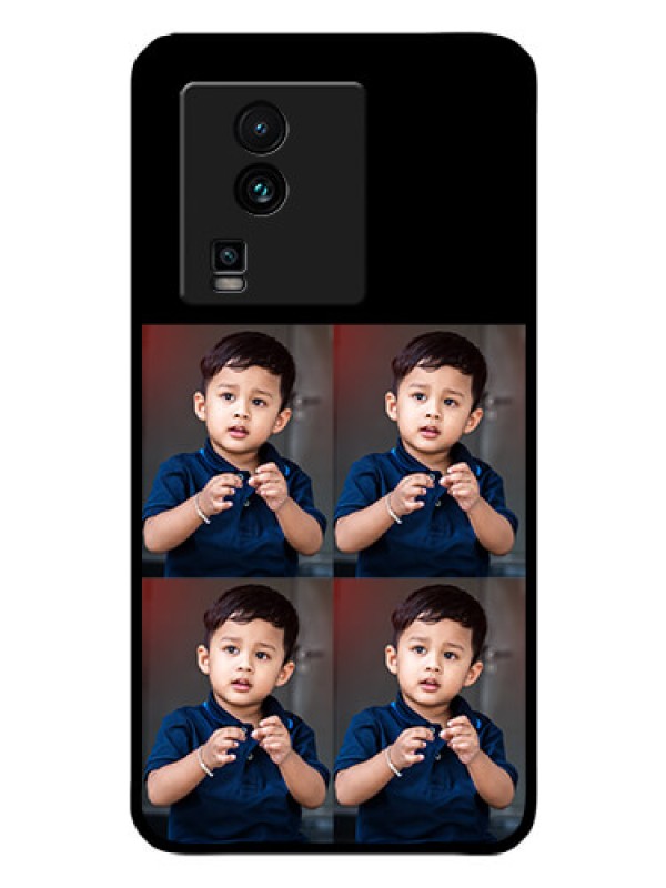 Custom iQOO Neo 7 Pro 5G 4 Image Holder on Glass Mobile Cover