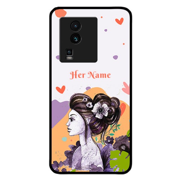 iQOO Neo 7 Pro 5G Personalized Glass Phone Case - Woman And Nature Design iQOO Neo 7 Pro 5G Personalized Glass Phone Case - Woman And Nature Design