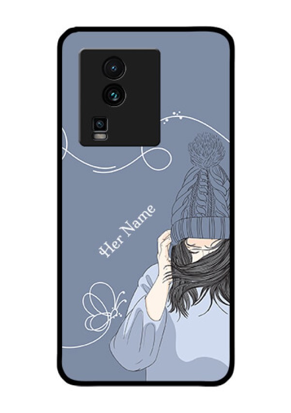 iQOO Neo 7 Pro 5G Custom Glass Mobile Case - Girl in winter outfit Design