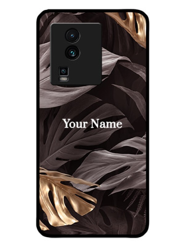 Custom iQOO Neo 7 Pro 5G Personalised Glass Phone Case - Wild Leaves digital paint Design
