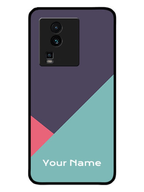 Custom iQOO Neo 7 Pro 5G Custom Glass Mobile Case - Tri Color abstract Design