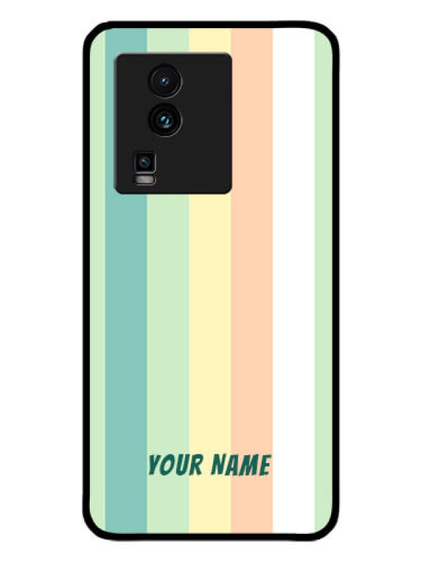 Custom iQOO Neo 7 Pro 5G Photo Printing on Glass Case - Multi-colour Stripes Design