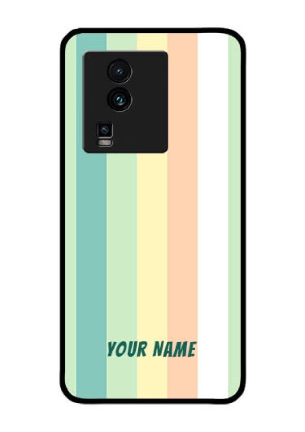 iQOO Neo 7 Pro 5G Photo Printing on Glass Case - Multi-colour Stripes Design