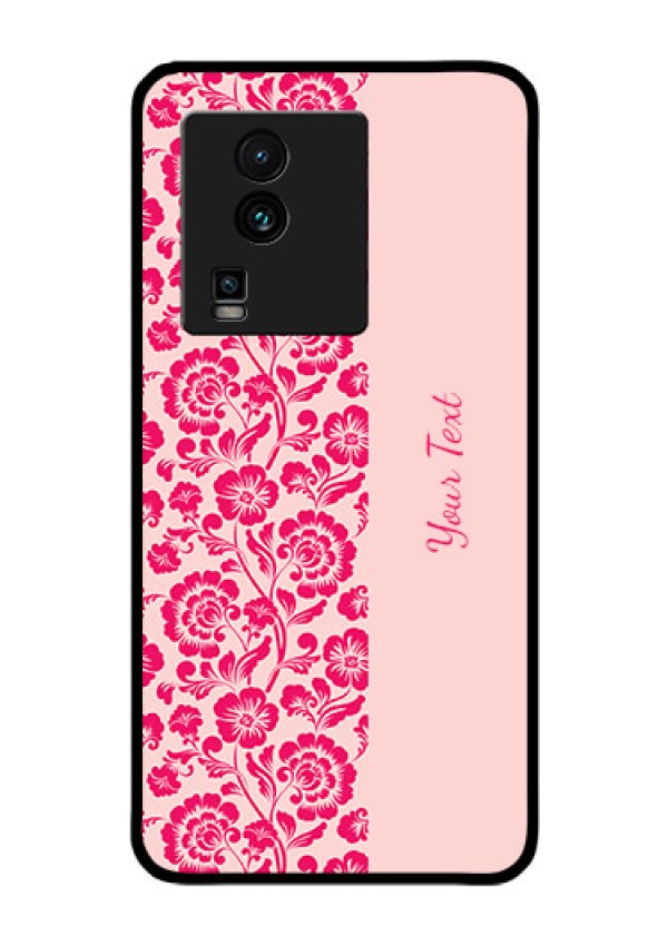 iQOO Neo 7 Pro 5G Custom Glass Phone Case - Attractive Floral Pattern Design