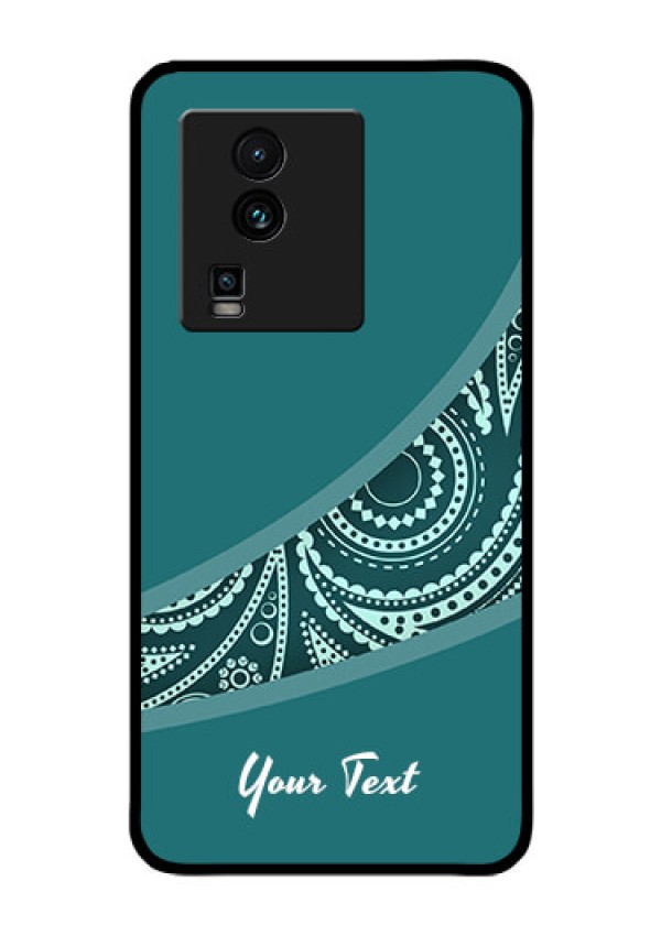 iQOO Neo 7 Pro 5G Photo Printing on Glass Case - semi visible floral Design