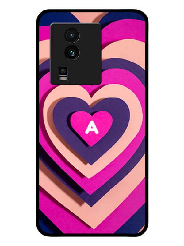 Custom iQOO Neo 7 Pro 5G Custom Glass Mobile Case - Cute Heart Pattern Design