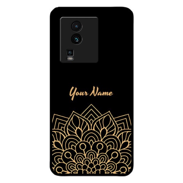 iQOO Neo 7 Pro 5G Custom Glass Phone Case - Golden mandala Design