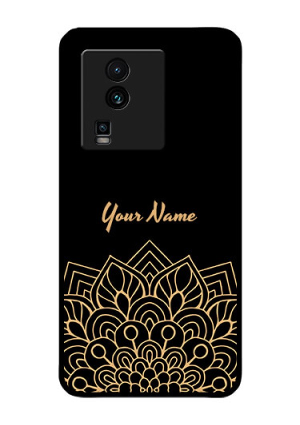 iQOO Neo 7 Pro 5G Custom Glass Phone Case - Golden mandala Design