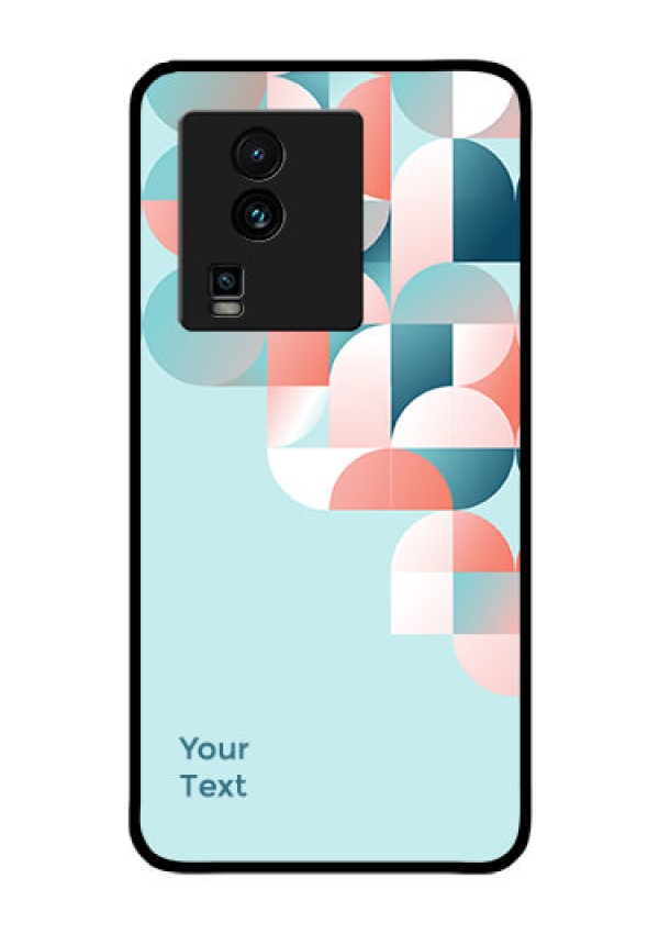 iQOO Neo 7 Pro 5G Custom Glass Phone Case - Stylish Semi-circle Pattern Design