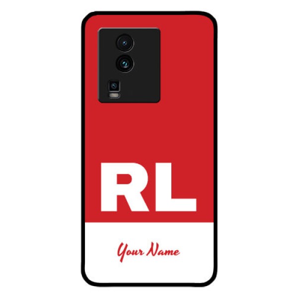 iQOO Neo 7 Pro 5G Personalized Glass Phone Case - dual tone custom text Design