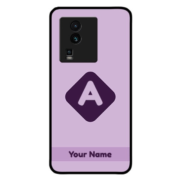 iQOO Neo 7 Pro 5G Custom Glass Mobile Case - Custom Letter in curved badge Design iQOO Neo 7 Pro 5G Custom Glass Mobile Case - Custom Letter in curved badge Design
