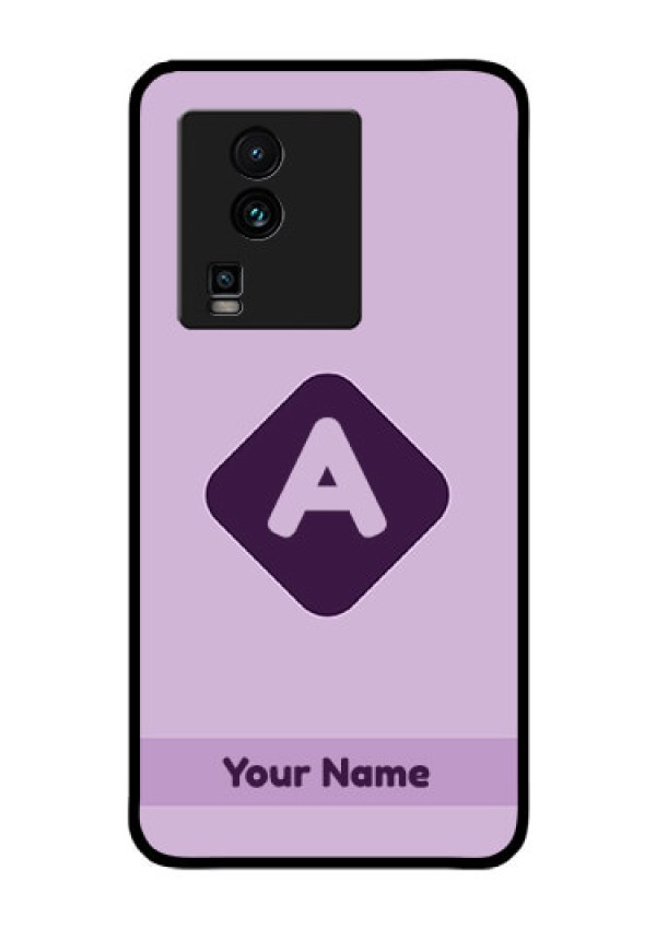 iQOO Neo 7 Pro 5G Custom Glass Mobile Case - Custom Letter in curved badge Design