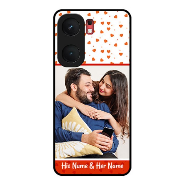 iQOO Neo 9 Pro 5G Custom Glass Phone Case - Orange Love Symbol Design iQOO Neo 9 Pro 5G Custom Glass Phone Case - Orange Love Symbol Design