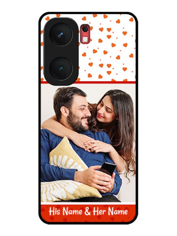 Custom iQOO Neo 9 Pro 5G Custom Glass Phone Case - Orange Love Symbol Design