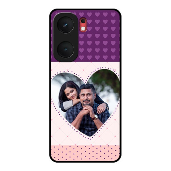 iQOO Neo 9 Pro 5G Custom Glass Phone Case - Violet Love Dots Design