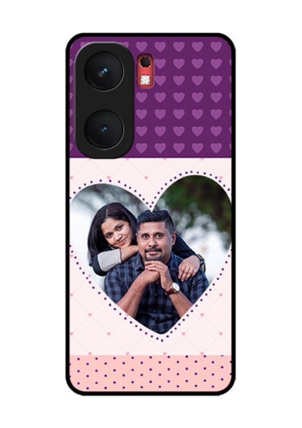 iQOO Neo 9 Pro 5G Custom Glass Phone Case - Violet Love Dots Design