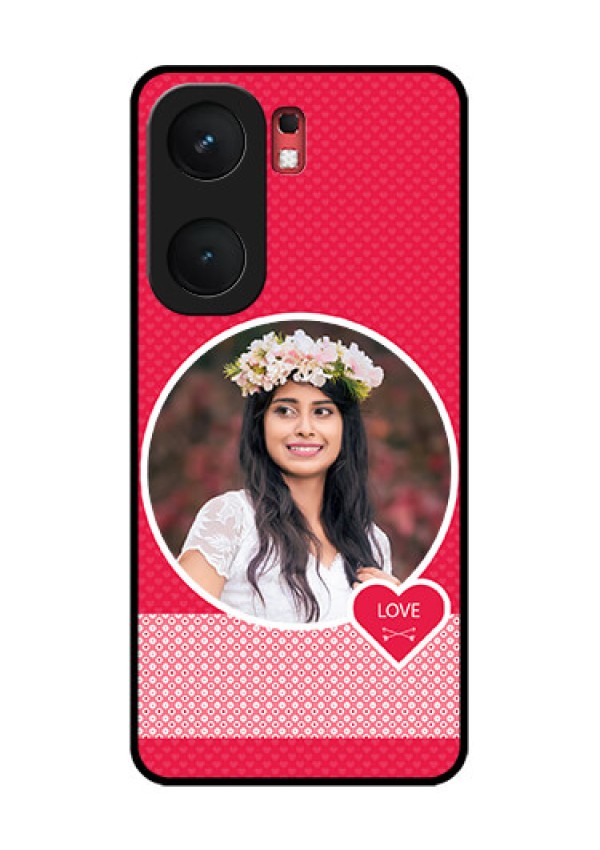 iQOO Neo 9 Pro 5G Custom Glass Phone Case - Pink Color Pattern Design