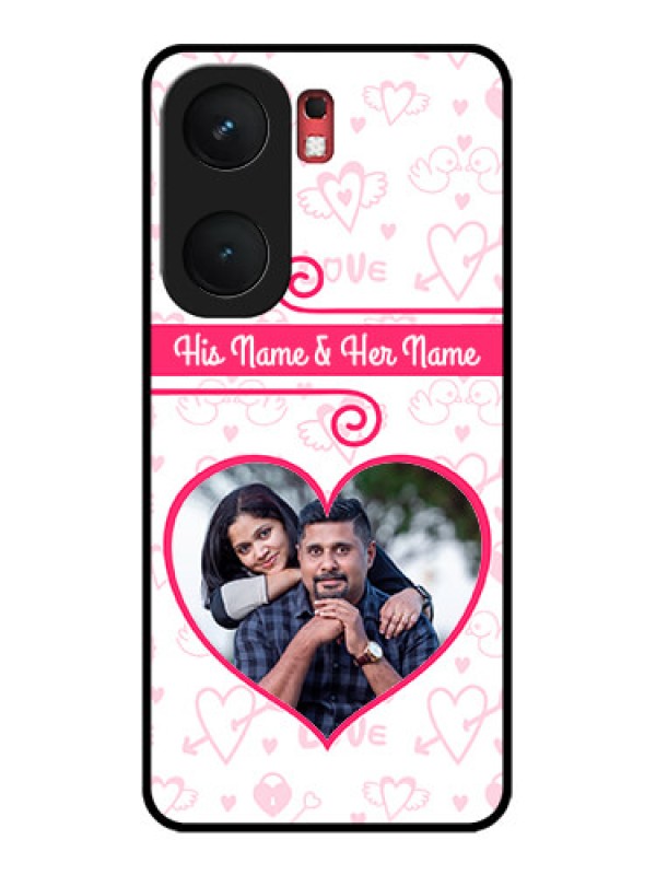 Custom iQOO Neo 9 Pro 5G Custom Glass Phone Case - Heart Shape Love Design