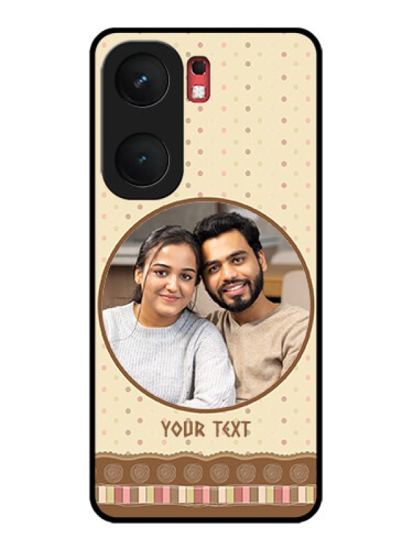 Custom iQOO Neo 9 Pro 5G Custom Glass Phone Case - Brown Dotted Mobile Case Design