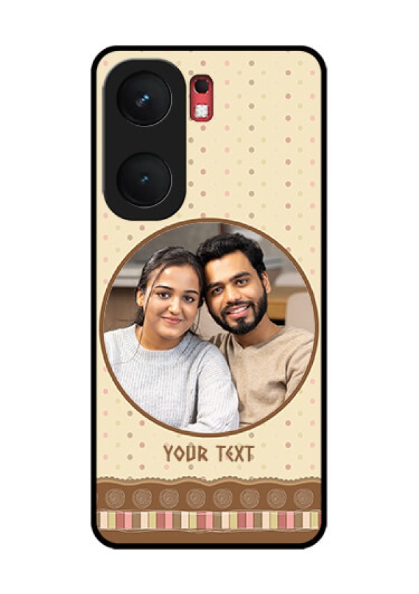 iQOO Neo 9 Pro 5G Custom Glass Phone Case - Brown Dotted Mobile Case Design