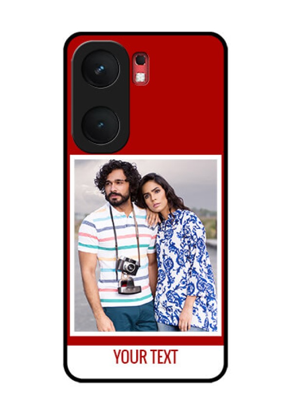 iQOO Neo 9 Pro 5G Custom Glass Phone Case - Red Color Design