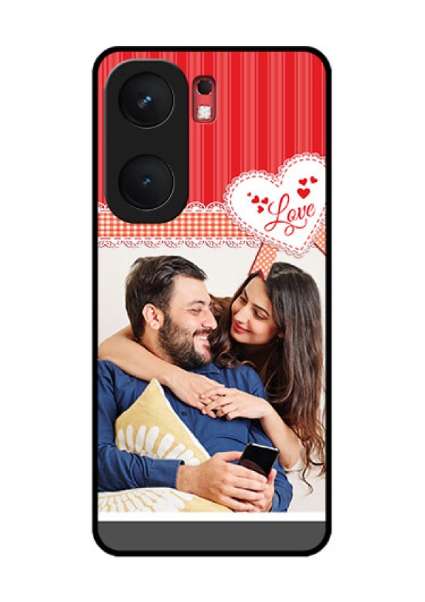 iQOO Neo 9 Pro 5G Custom Glass Phone Case - Red Love Pattern Design