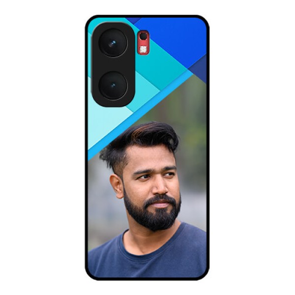 iQOO Neo 9 Pro 5G Custom Glass Phone Case - Blue Pattern Design