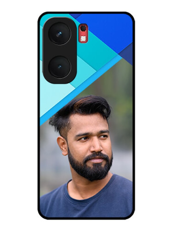 Custom iQOO Neo 9 Pro 5G Custom Glass Phone Case - Blue Pattern Design