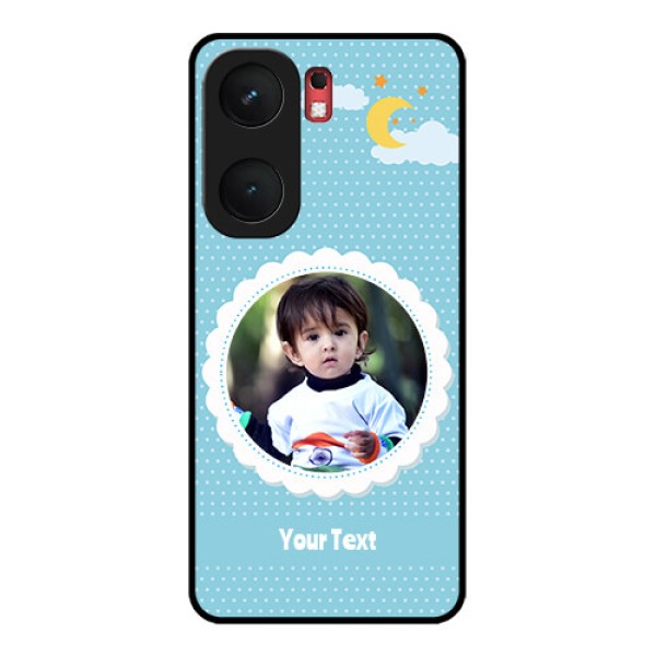 iQOO Neo 9 Pro 5G Custom Glass Phone Case - Violet Pattern Design