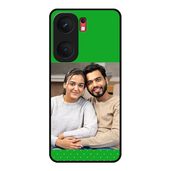 iQOO Neo 9 Pro 5G Custom Glass Phone Case - Green Pattern Design