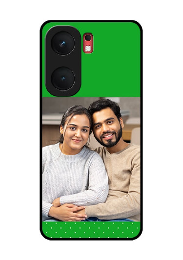iQOO Neo 9 Pro 5G Custom Glass Phone Case - Green Pattern Design