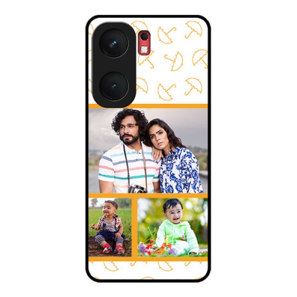 iQOO Neo 9 Pro 5G Custom Glass Phone Case - Yellow Pattern Design