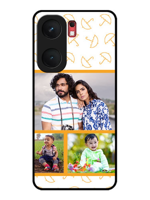 Custom iQOO Neo 9 Pro 5G Custom Glass Phone Case - Yellow Pattern Design