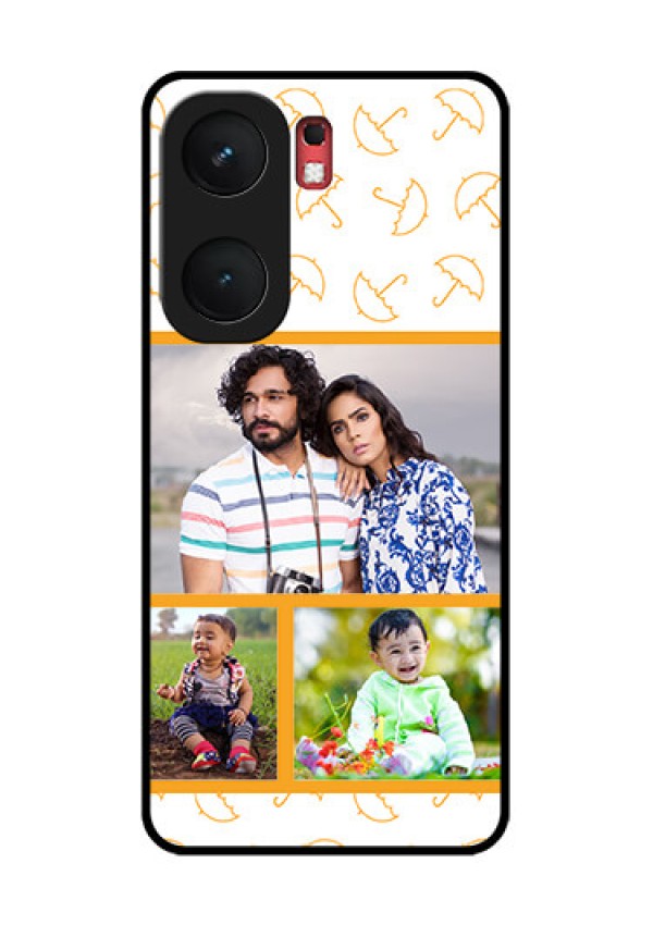 iQOO Neo 9 Pro 5G Custom Glass Phone Case - Yellow Pattern Design