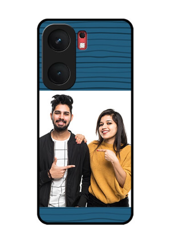 iQOO Neo 9 Pro 5G Custom Glass Phone Case - Blue Pattern Cover Design