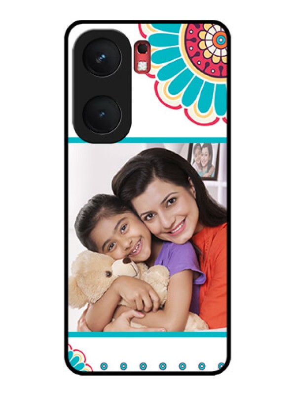 Custom iQOO Neo 9 Pro 5G Custom Glass Phone Case - Flower Design