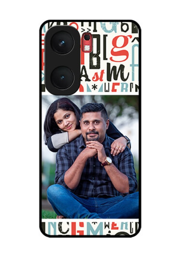 iQOO Neo 9 Pro 5G Custom Glass Phone Case - Alphabet Design