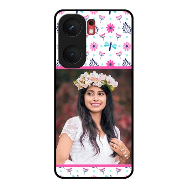 iQOO Neo 9 Pro 5G Custom Glass Phone Case - Colorful Flower Design
