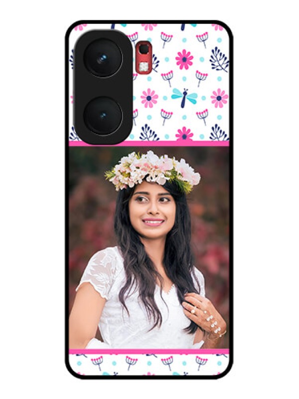 Custom iQOO Neo 9 Pro 5G Custom Glass Phone Case - Colorful Flower Design