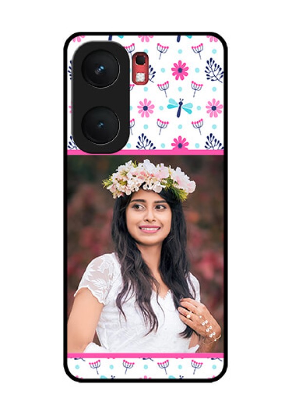 iQOO Neo 9 Pro 5G Custom Glass Phone Case - Colorful Flower Design