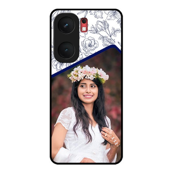 iQOO Neo 9 Pro 5G Custom Glass Phone Case - Classy Floral Design