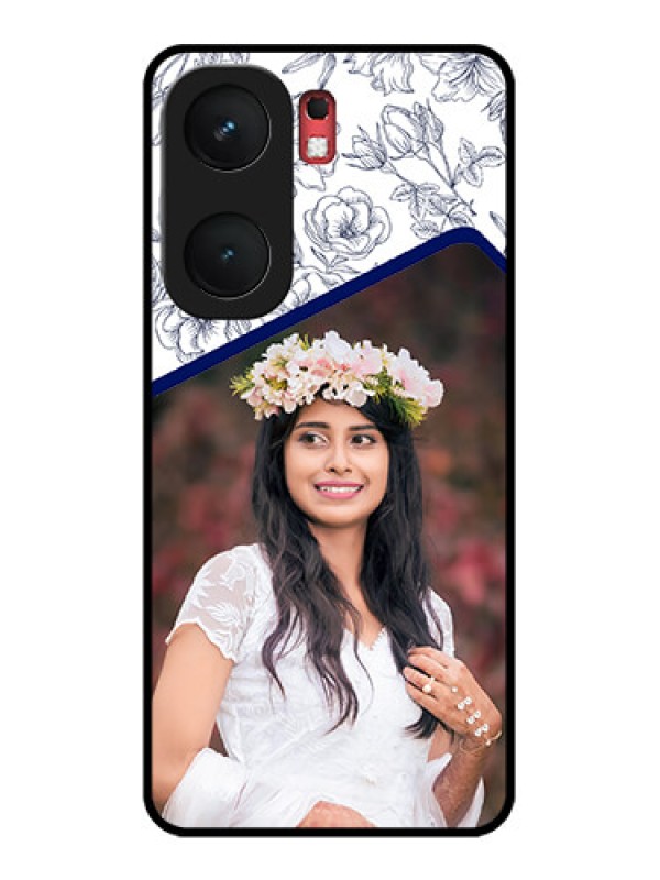 Custom iQOO Neo 9 Pro 5G Custom Glass Phone Case - Classy Floral Design