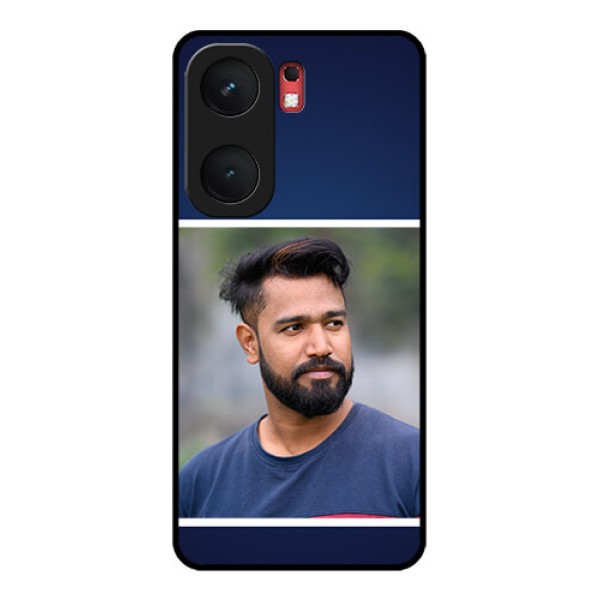 iQOO Neo 9 Pro 5G Custom Glass Phone Case - Simple Royal Blue Design iQOO Neo 9 Pro 5G Custom Glass Phone Case - Simple Royal Blue Design