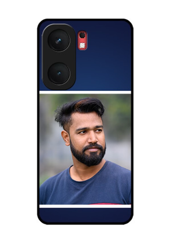 iQOO Neo 9 Pro 5G Custom Glass Phone Case - Simple Royal Blue Design