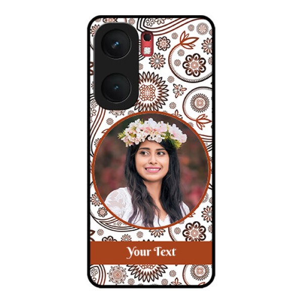 iQOO Neo 9 Pro 5G Custom Glass Phone Case - Abstract Flower Design