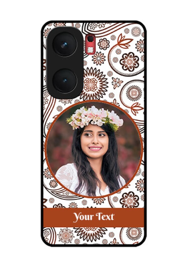 iQOO Neo 9 Pro 5G Custom Glass Phone Case - Abstract Flower Design