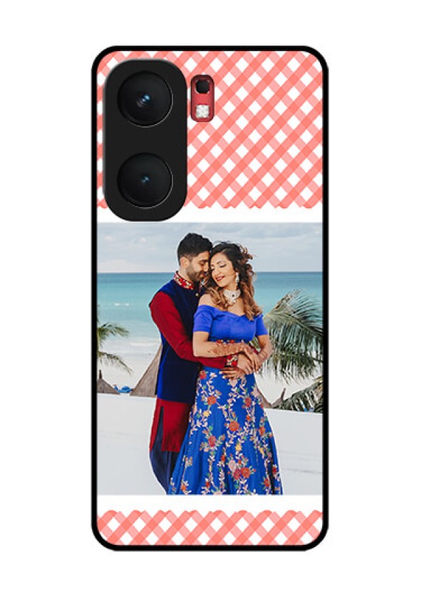 iQOO Neo 9 Pro 5G Custom Glass Phone Case - Pink Pattern Design