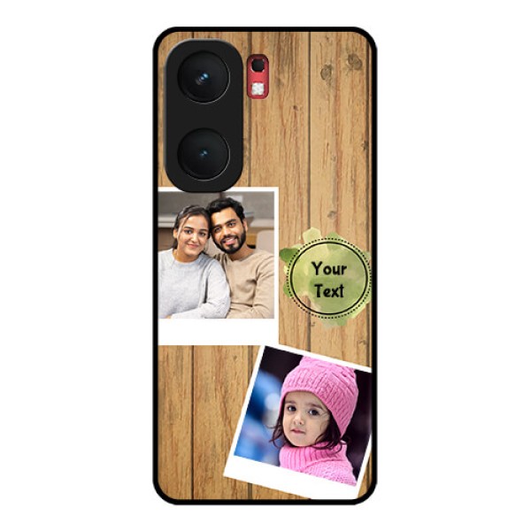 iQOO Neo 9 Pro 5G Custom Glass Phone Case - Wooden Texture Design