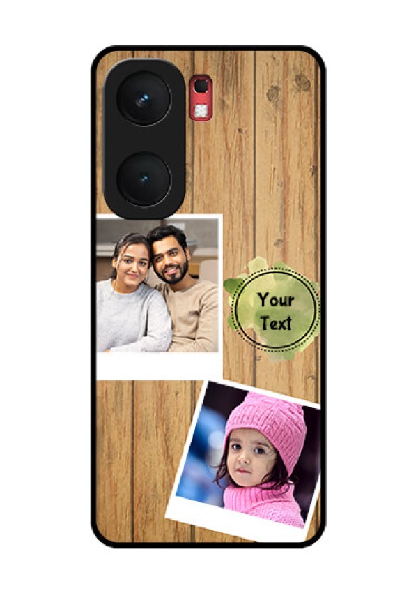 iQOO Neo 9 Pro 5G Custom Glass Phone Case - Wooden Texture Design