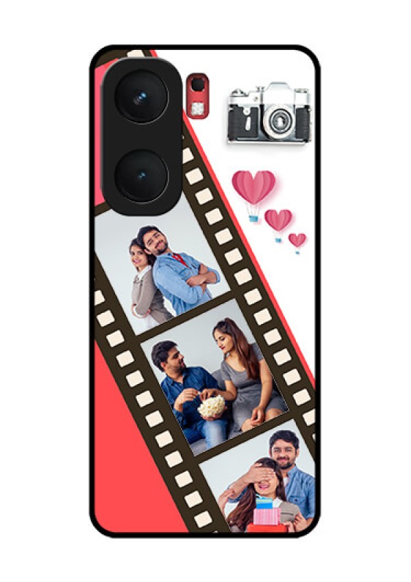 iQOO Neo 9 Pro 5G Custom Glass Phone Case - 3 Image Holder With Film Reel